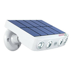 $866.19 - 1 Pza, 400lm, Luz Blanca, 6000k, Carcasa Blanca, Iluminación a 120°, Panel Solar, 4LEDs, 5V, 1.43W, Sensor de Movimiento., MXRSI-001, Empaque: 17X11X4 cm, 1kg, Envío: 0 Días