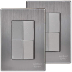 $162.13 - 2Pzas, Apagador/Apagador Escalera, 125-250VCA, 10A, 50/60Hz, Plateado, Acero Inoxidable/PC., MXIIO-002, Empaque: 9X14X12 cm, 0.180kg, Envío: 0 Días