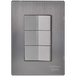 $98.39 - 1Pza, Apagadorx2/Apagador Escalera, 125-250VCA, 10A, 50/60Hz, Plateado, Acero Inoxidable/PC., MXIIA-001, Empaque: 9X14X6 cm, 0.090kg, Envío: 0 Días