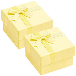 $90.20 - 2Pzas, Amarillo, 4x4x2.5cm, Cartón, Joyero., MXVCA-002, Empaque: 5X6X5 cm, 0.012kg, Envío: 0 Días