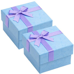 $91.69 - 2Pzas, Azul, 4x4x2.5cm, Cartón, Joyero., MXVCL-002, Empaque: 5X6X5 cm, 0.012kg, Envío: 0 Días