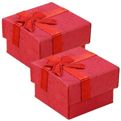 $93.00 - 2Pzas, Carmín, 4x4x2.5cm, Cartón, Joyero., MXVCI-002, Empaque: 5X6X5 cm, 0.012kg, Envío: 0 Días