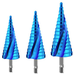 $933.92 - 1Kit, 1pzs No.4 al 12,20,32, Azul, Acero, Broca Escalonada Cónica Espiral, MXBBB-001, Empaque: 8X8X4 cm, 0.094kg, Envío: 0 Días