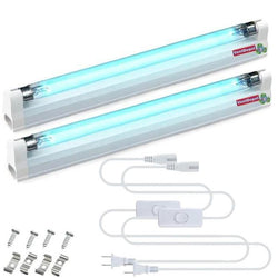 $946.75 - 2Kits, 8W, 110V, 2x12m² de Sanitización, Paralelo, 2 Lámparas, 2 Enchufes, Vidrio y Aluminio., MXUVG-002, Empaque: 38X6X10 cm, 0.400kg, Envío: 0 Días