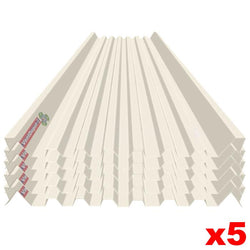 $39073.15 - 5Pzas, 1.01x7.32m, Espesor: 1.2mm, Perfil KR-18, Material: Acrilico, Acabado: Blanco, Peralte 6.5 cm., MXKDA-042, Empaque: 25X101X732 cm, 3.5kg, Envío: 8 Días