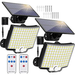 $1481.39 - 2Pzas, 2x106LED, 2W, 3000lm, 6000K, Luz Blanca, Iluminación a 120°, Panel Solar, 5m., MXRLA-002, Empaque: 17X 13X 17 cm, 0.50kg, Envío: 0 Días