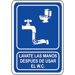 $94.35 - 30x40 cm, Informativos, Lávate las Manos Después de Usar el W.C. Normal, MXSIS-001, Empaque: 30X40X1 cm, 0.18kg, Envío: 0 Días
