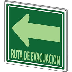 $200.98 - 20x20 cm, De Evacuación, Ruta de Evacuación Izquierda, Fotoluminicente, MXSDA-001, Empaque: 20X20X1 cm, 0.25kg, Envío: 0 Días