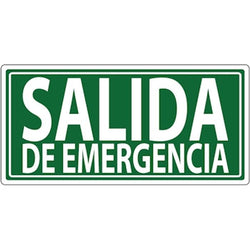 $99.31 - 40x20 cm, De Evacuación, Leyenda de Salida de Emergencia, Fotoluminicente, MXSEV-004, Empaque: 40X20X1 cm, 0.16kg, Envío: 0 Días