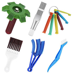 $726.10 - 1Kit, 1pza, 1 peine de aletas, 1 juego de 6 peines de plástico, 1 peine de acero inoxidable, 1 cepillo de limpieza, 1 cepillo plegable, 1 cepillo de microfibra, Multicolor, MXCIX-001, Empaque: 25X18X6 cm, 0.267kg, Envío: 0 Días