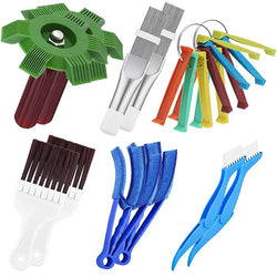 $1384.03 - 2Kits, 2pzas,  2 peines de aletas, 2 juegos de 6 peines de plástico, 2 peines de acero inoxidable, 2 cepillos de limpieza, 2 cepillos plegables, 2 cepillos de microfibra, Multicolor, MXCIX-002, Empaque: 25X18X10 cm, 0.534kg, Envío: 0 Días
