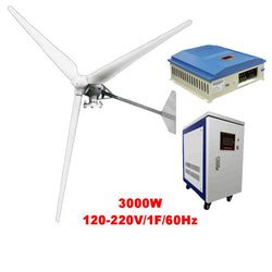 $173188.32 - Generador 3000W, 96V, Vientos de 3 a 45m/s, 3 Aspas, -40°C a 80°C, Controlador 3000W, 96V, Inversor 3000W, 120V, 1F, 60H, Off Grid., MXKYT-001, Empaque: 29X143X29 cm, 370kg, Envío: 20 Días