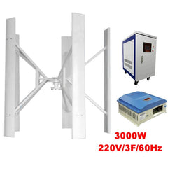 $254024.10 - Generador 3000W, 96V, Vientos de 3 a 45m/s, 5 Aspas, -40°C a 80°C, Controlador 3000W, 96V, Inversor 3000W, 120V, 3F, 60Hz, Off Grid., MXTOW-001, Empaque: 290X305X290 cm, 75kg, Envío: 20 Días