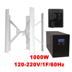 $123006.29 - Generador 1000W, 24V, Vientos de 3 a 45m/s, 3 Aspas, -40°C a 80°C, Controlador 1000W, 24V, Inversor 1000W, 120V, 1F, 60Hz, Off Grid., MXFRI-001, Empaque: 105X135X105 cm, 180kg, Envío: 20 Días