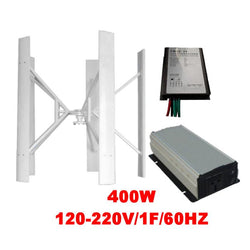 $46071.11 - Generador 400W, 24V, Vientos de 3 a 45m/s, 3 Aspas, -40°C a 80°C, Controlador 400W, 24V, Inversor 400W, 120V, 1F, 60Hz, Off Grid., MXELK-001, Empaque: 105X145X105 cm, 35kg, Envío: 20 Días