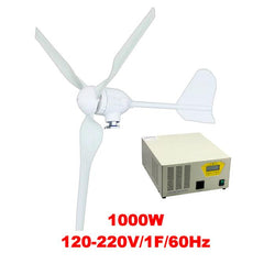 $71053.07 - Generador 1000W, 48V, Vientos de 3 a 45m/s, 3 Aspas, -40°C a 80°C, Controlador 1000W, 48V, 120-220V, 1F, 60Hz, On Grid, MXREV-001, Empaque: 30X140X30 cm, 30kg, Envío: 20 Días