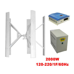 $171773.84 - Generador 2000W, 48V, Vientos de 3 a 45m/s, 5 Aspas, -40°C a 80°C, Controlador 2000W, 48V, Inversor 2000W, 120V, 1F, 60Hz, Off Grid., MXLGH-001, Empaque: 60X138X35 cm, 55kg, Envío: 20 Días