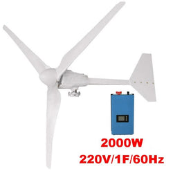 $486222.60 - Generador 2000W, 48V, Vientos de 3 a 45 m/s, 3 Aspas, -40°C a 80°C, Inversor 220V, 1F, 60Hz, On Grid. , MXAEK-001, Empaque: 67X48X26 cm, 50kg, Envío: 20 Días