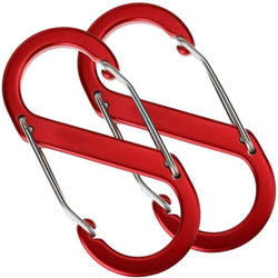 $132.79 - 2Pzas, 10kg, Forma S, Bloqueo Automático, Rojo, Aleación de Aluminio., MXTKR-002, Empaque: 4X6X2 cm, 0.010kg, Envío: 0 Días