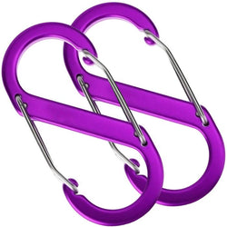 $130.48 - 2Pzas, 10kg, Forma S, Bloqueo Automático, Morado, Aleación de Aluminio., MXTKE-002, Empaque: 4X6X2 cm, 0.010kg, Envío: 0 Días