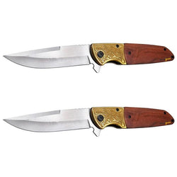 $676.59 - 2Pzas, Dureza 57-59HRC, Mango de Madera, Hoja Acero, Color Café/Dorado., MXAPD-002, Empaque: 20X10X8 cm, 0.800kg, Envío: 0 Días