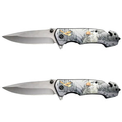 $684.18 - 2Pzas, Hoja Acero 440c, Mango ABS Polietileno, Grosor 3.3mm, Dureza 58HRC, Aguila., MXIEA-002, Empaque: 15X6X4 cm, 1kg, Envío: 20 Días