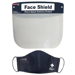 $527.67 - Kit 2 pzs, Careta y Cubrebocas, Dark Brown, Non Woven Polipropileno, Lavable. , MXASH-014, Empaque: 34X27X1 cm, 0.1kg, Envío: 0 Días