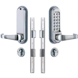 $2675.16 - Grosor Puerta 28 a 65cm, Cromo Satinado, 12 Teclas Mecánicas, Palanca, Uso de Llave, Aleación de Zinc., MXDEL-001, Empaque: 30X60X30 cm, 4.0kg, Envío: 15 Días