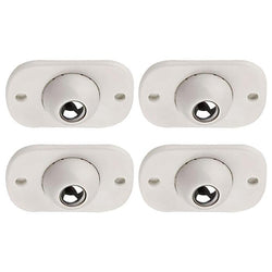 $106.48 - 4 pzs Blanco, 45x14x28mm, Plástico/Metal, Base Rueda Giratoria Adherible, MXRHZ-002, Empaque: 10X4X6 cm, 0.032kg, Envío: 0 Días