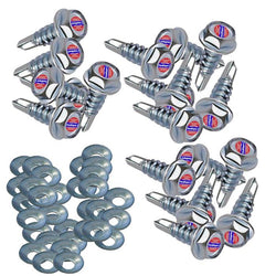 $250.71 - 100Pzas, #14, 6.3mmØ, Long:3/4", Dado 1/4", Cabeza Hexagonal, con Rondana Cónica Galvanizada, Punta: Broca, MXCWH-002, Empaque: 5X5X4 cm, 0.65kg, Envío: 10 Días