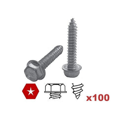 $1734.34 - 100Pzs, #10, 4.8mmØ, Long:2", Cabeza Hexagonal, Entrada Estrella, Punta:Pija, Caja, MXHEX-037, Empaque: 10X15X20 cm, 0.3kg, Envío: 8 Días