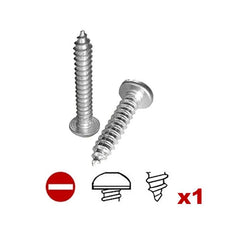 $16.05 - 1Pza, #8, 4.2mmØ, Long: 1"/25.4mm, Cab.Redonda,Ent.Slotted,Punta:Pija., MXLAT-005, Empaque: 5X5X5 cm, 0.003kg, Envío: 8 Días