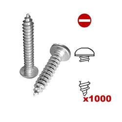 $197.64 - 1000Pzs, #4, 2.2mmØ, Long:3/8"/9.5mm, Cab.Redonda,Ent.Slotted,Punta:Pija., MXRUP-007, Empaque: 10X15X20 cm, 3kg, Envío: 8 Días