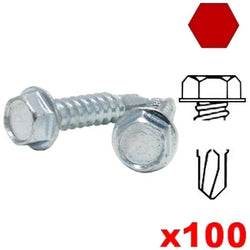 $239.58 - 100Pzas, #14, 6.3mmØ, Long:3 1/2", Dado 3/8", Cabeza Hexagonal, Entrada Hexagonal, Punta:Broca, MXGLH-090, Empaque: 8X8X10 cm, 0.3kg, Envío: 3 Días