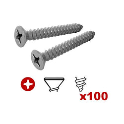 $65.35 - 100Pzs, #10, 4.8mmØ, Long: 3/4"19.0mm, Cab.Flat,Ent.Phillips,Punta:Pija., MXPPF-102, Empaque: 8X8X10 cm, 0.3kg, Envío: 8 Días