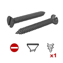 $16.17 - 1Pza, #10, 4.8mmØ, Long: 1"/25.4mm, Cab.Flat,Ent.Slotted,Punta:Pija., MXFLA-101, Empaque: 5X5X5 cm, 0.003kg, Envío: 8 Días