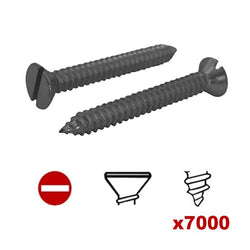 $4455.20 - 7000Pzs, #10, 4.8mmØ, Long: 1"/25.4mm, Cab.Flat,Ent.Slotted,Punta:Pija., MXFLA-104, Empaque: 18X24X35 cm, 21kg, Envío: 8 Días