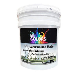 $1600.32 - 19L, Pintura Vinílica Mate, Exterior, Secado 45 min, Color Blanco., MXBUC-001, Empaque: 27X37X30 cm, 27kg, Envío: 0 Días