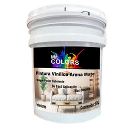 $1600.32 - 19L, Pintura Vinílica Mate, Exterior, Secado 45 min, Color Arena., MXPPB-001, Empaque: 27X37X30 cm, 27kg, Envío: 0 Días