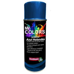 $303.14 - Azul Holandés, Brilloso, Temp. Max. 60°C, Cont.400ml, Tiempo de secado 5 a 10mn, Válvula 360°, Rendimiento 1 a 1.5m². , MXCRY-003, Empaque: 7X20X6 cm, 0.42kg, Envío: 0 Días