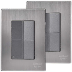 $162.13 - 2Pzas, Apagador/Apagador Escalera, 125-250VCA, 10A, 50/60Hz, Plateado/Oxford, Acero Inoxidable/PC., MXIUI-002, Empaque: 9X14X12 cm, 0.180kg, Envío: 0 Días