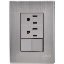 $91.77 - 1Pza, Contactox2/Apagador, 125-250VCA, 10/15A, 50/60Hz, Plateado, Acero Inoxidable/PC., MXIOM-001, Empaque: 9X14X6 cm, 0.090kg, Envío: 0 Días