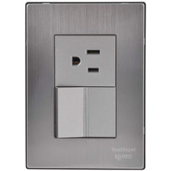 $80.31 - 1Pza, Contacto/Apagador, 125-250VCA, 10/15A, 50/60Hz, Plateado, Acero Inoxidable/PC., MXIOI-001, Empaque: 9X14X6 cm, 0.060kg, Envío: 0 Días