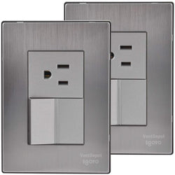 $145.63 - 2Pzas, Contacto/Apagador, 125-250VCA, 10/15A, 50/60Hz, Plateado, Acero Inoxidable/PC., MXIOI-002, Empaque: 9X14X12 cm, 0.120kg, Envío: 0 Días