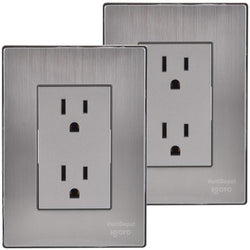 $130.91 - 2Pzas, Contacto Duplex, 125-250VCA, 15A, 50/60Hz, Plateado, Acero Inoxidable/PC., MXINU-002, Empaque: 9X14X12 cm, 0.120kg, Envío: 15 Días