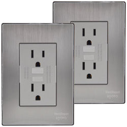 $590.22 - 2Pzas, Contacto Duplex Falla Tierra, 125-250VCA, 15A, 50/60Hz, Plateado, Acero Inoxidable/PC., MXIIF-002, Empaque: 9X14X12 cm, 0.300kg, Envío: 0 Días