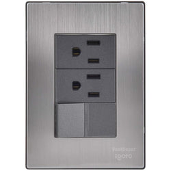 $91.77 - 1Pza, Contactox2/Apagador, 125-250VCA, 10/15A, 50/60Hz, Plateado/Oxford, Acero Inoxidable/PC., MXIOO-001, Empaque: 9X14X6 cm, 0.090kg, Envío: 0 Días