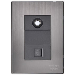 $56.81 - 1Pza, Toma Telefónica/Coaxial, RJ11 CAT3, Plateado/Oxford, Acero Inoxidable/PC., MXIML-001, Empaque: 9X14X6 cm, 0.090kg, Envío: 8 Días
