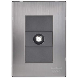 $73.08 - 1Pza, Toma Coaxial, Plateado/Oxford, Acero Inoxidable/PC., MXIIN-001, Empaque: 9X14X6 cm, 0.090kg, Envío: 0 Días