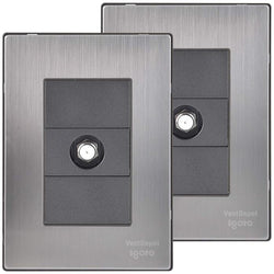 $131.15 - 2Pzas, Toma Coaxial, Plateado/Oxford, Acero Inoxidable/PC., MXIIN-002, Empaque: 9X14X12 cm, 0.180kg, Envío: 0 Días